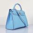 Hermes Original leather 6108 2way Blue Handbag