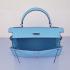 Hermes Original leather 6108 2way Blue Handbag