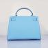 Hermes Original leather 6108 2way Blue Handbag