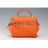 Hermes Stirrup Shoulder Bag Orange   608098 Replica