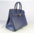 Hermes Birkin 6089 Cow Leather Blue Bag