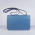 Hermes Constance H020 Ladies Cow Leather Blue Handbag