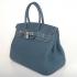 Cheap Hermes Original leather HB35 Ladies Handbag Blue