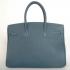 Cheap Hermes Original leather HB35 Ladies Handbag Blue