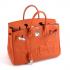 Cheap Hermes Birkin 1045 Ladies Cow Leather Orange Handbag