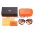 Replica Hermes Oversized Round Frame Beige Sunglasses 308098