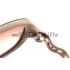 Replica Hermes Oversized Round Frame Beige Sunglasses 308098