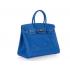 Hermes Original leather HB35 Handbag Cow Leather Blue