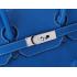 Hermes Original leather HB35 Handbag Cow Leather Blue