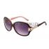 Hermes Oversized Round Frame Black Sunglasses with Metal Carriage Detail 308106