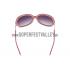 Hermes Oversized Round Frame Black Sunglasses with Metal Carriage Detail 308106