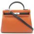 Hermes Kelly H1032 Ladies Cow Leather Black