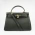 Hermes Original leather 6108 Cow Leather Black Bag