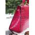 Hermes Kelly 28 Crocodile Leather Rose Tyrien 608148