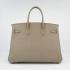 Hermes Original leather 6089A Handbag Cow Leather Grey