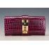 Cheap Hermes Medor Crocodile Leather Plum Clutch 18926682