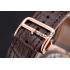 Cheap Swiss Hermes Arceau Skeleton Black Dial Brown Hands Rose Gold Case Brown Leather Strap