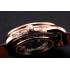 Cheap Swiss Hermes Arceau Skeleton Black Dial Brown Hands Rose Gold Case Brown Leather Strap