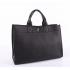 Hermes Briefcases 6008 Unisex Cow Leather Black