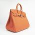 Hermes Original leather 6089A Lambskin Orange Handbag