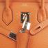 Hermes Original leather 6089A Lambskin Orange Handbag