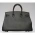 Hermes Birkin 62641 Handbag Cow Leather Black