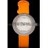 Hermes  MOP Dial Orange Leather Bracelet 801390