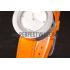 Hermes  MOP Dial Orange Leather Bracelet 801390