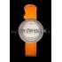 Hermes  MOP Dial Orange Leather Bracelet 801390