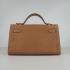 Hermes Clutches H008 Briefcase Cow Leather Coffee Handbag