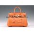 Hermes Birkin Horse Embossed Gold Hardware Tote Orange