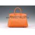 Hermes Birkin Horse Embossed Gold Hardware Tote Orange