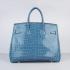 Hermes Birkin 6089 Crocodile Blue Bag