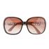 Hermes Large Oversized Beige Frame Sunglasses with Metallic Logo 308102