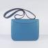 Hermes Constance H107 Cross Body Bag Cow Leather Blue Replica