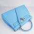 Hermes Original leather 6108 Ladies Lambskin Blue Handbag Replica