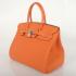 Hermes Original leather HB35 Ladies Handbag Orange