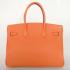 Hermes Original leather HB35 Ladies Handbag Orange