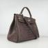 Hermes Kelly 6108 Crocodile Coffee Bag