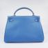 Hermes Original leather 6108 Ladies 2way Blue Handbag