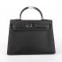 Hermes Original leather HK32 Ladies Lambskin Black Bag