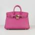 Hermes Birkin 6068 Cow Leather Purple Handbag