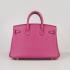 Hermes Birkin 6068 Cow Leather Purple Handbag