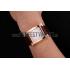 Hermes Heure H White Dial Gold Case Brown Leather Strap