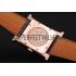 Hermes Heure H White Dial Gold Case Brown Leather Strap