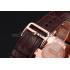 Hermes Heure H White Dial Gold Case Brown Leather Strap