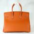 Cheap Hermes Birkin HB35 Ladies Cow Leather Orange Handbag