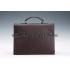 Hermes Kelly Briefcase Silver Hardware Dark Brown