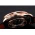 Replica Swiss Hermes Arceau Skeleton Black Dial Brown Hands Rose Gold Case Black Leather Strap