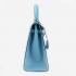 Hermes Original leather HK28 Handbag Lambskin Blue